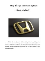 Tài liệu Thay đổi logo của doanh nghiệp việc có nên làm? docx