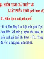 Tài liệu Kiểm định giả thiết về luật phân phối_chương 10 pptx