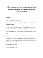 Tài liệu Cấp thị thực cho người nước ngoài nhập cảnh tại cửa khẩu biên giới đất liền và cửa khẩu cảng biển (gọi chung là cửa khẩu) pdf