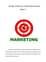 Tài liệu Hỏi đáp về chiến lược và chiến thuật marketing (Phần 7) doc