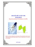 CHUYÊN ĐỀ TÍCH PHÂN CỦA THẠC SĨ TRẦN ĐÌNH CƯ