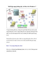 Tài liệu Thiết lập mạng không dây Ad Hoc trên Windows 7 docx
