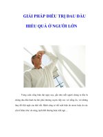 Tài liệu GIẢI PHÁP ĐIỀU TRỊ ĐAU ĐẦU HIỂU QUẢ Ở NGƯỜI LỚN pptx