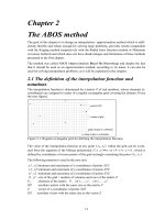Tài liệu Art of Surface Interpolation-Chapter 2 The ABOS method ppt