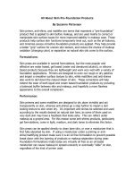 Tài liệu All About Skin Pre-Foundation Products By Suzanne Patterson pptx