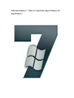 Tài liệu Triển khai Windows 7 – Phần 13: Chuyển thủ công từ Windows XP sang Windows 7 ppt