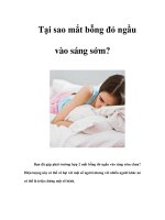 Tài liệu Tại sao mắt bỗng đỏ ngầu vào sáng sớm? pdf