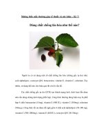 Tài liệu Những thắc mắc thường gặp về thuốc và sức khỏe – Kỳ 7 ppt