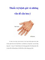 Tài liệu Thuốc trị bệnh gút và những vấn đề cần lưu ý docx
