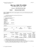 Tài liệu Bài tập số 2: Mô hình hồi qui bội - Lớp 06QK3 doc