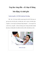 Tài liệu Ung thư vùng đầu - cổ: thực tế đáng báo động và cảnh giác pptx