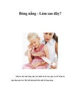 Tài liệu Bỏng nắng - Làm sao đây? ppt