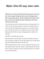 Tài liệu Bệnh viêm kết mạc mùa xuân ppt