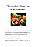 Tài liệu Tình trạng tiền tiểu đường hay ranh giới của bệnh tiểu đường pptx