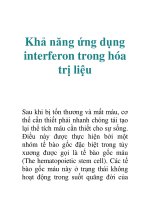 Tài liệu Khả năng ứng dụng interferon trong hóa trị liệu pptx