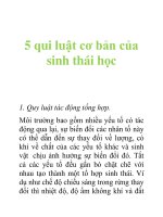 Tài liệu 5 qui luật cơ bản của sinh thái học doc