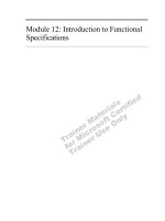 Tài liệu Module 12: Introduction to Functional Specifications pdf