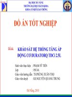 Khảo sát hệ thống tăng áp trên động cơ duratorq tdci 2 5l 