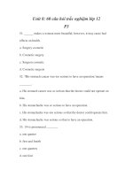 Tài liệu Unit 8: 60 câu hỏi trắc nghiệm lớp 12 (P.3) ppt