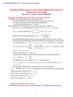 PHƯƠNG PHÁP GIẢI CÁC BÀI TOÁN HÌNH GIẢI TÍCH OxyTRONG KỲ THI TSĐH