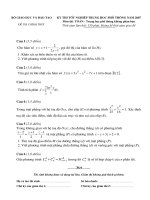 Tài liệu Đề thi tốt nghiệp THPT môn Toán - 3 docx