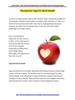 Therapeutic yoga for heart health