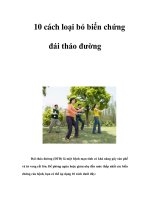 Tài liệu 10 cách loại bỏ biến chứng đái tháo đường docx