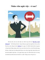 Tài liệu Nhân viên nghỉ việc - vì sao? pdf