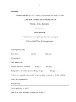 Tài liệu Mẫu giấy đề nghị về việc hỗ trợ rủi ro trong thời gian làm việc ở nước ngoài doc