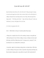 Tài liệu Làm thế nào để viết tốt? ppt