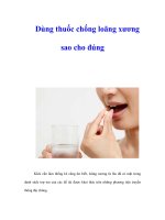 Tài liệu Dùng thuốc chống loãng xương sao cho đúng ppt