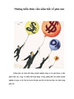 Tài liệu Những kiến thức cần nắm bắt về phá sản doc