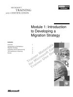Tài liệu Module 1: Introduction to Developing a Migration Strategy doc