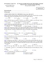 Tài liệu Đề thi chính thức kỳ thi tốt nghiệp THPT 2010 môn Vật lý - Giáo dục THPT (Mã đề thi 381) pptx