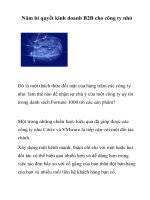 Tài liệu Năm bí quyết kinh doanh B2B cho công ty nhỏ pdf