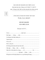 Tài liệu MẪU ĐƠN ĐỀ NGHỊ ĐỔI GIẤY PHÉP LÁI XE doc