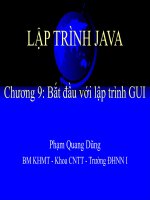 Tài liệu LẬP TRÌNH JAVA Chương 9 doc