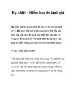 Tài liệu Hạ nhiệt - Hiểm họa do lạnh giá docx