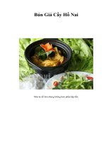 Tài liệu Bún Giả Cầy Hố Nai pptx