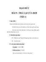 Tài liệu TRẢ LẠI CỦA RƠI (Tiết 1) pdf