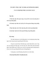 Tài liệu TỔ CHỨC CÔNG VIỆC VỆ SINH, SẮP XẾP BUỒNG BỆNH pptx