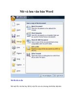 Tài liệu Mở và lưu văn bản Word ppt