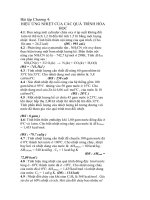 Tài liệu Bài tập hiệu ứng nhiệt của các quá trình hóa học pptx
