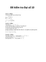 Tài liệu Đè kiểm tra đại số lớp 10 ppt