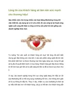 Tài liệu Lòng tin của khách hàng sẽ làm nên sức mạnh cho thương hiệu doc