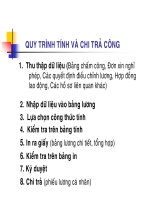 Tài liệu Quy trình tính và chi trả công pptx
