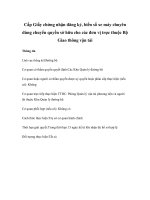 Tài liệu Cấp Giấy chứng nhận đăng ký, biển số xe máy chuyên dùng chuyển quyền sở hữu cho các đơn vị trực thuộc Bộ Giao thông vận tải pdf