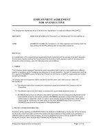 Tài liệu EMPLOYMENT AGREEMENT FOR AN EXECUTIVE pdf