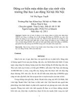 Động cơ hiến máu nhân đạo của sinh viên trường đại học lao động xã hội hà nội 