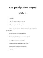 Tài liệu Khái quát về phân tích công việc (Phần 1) pdf